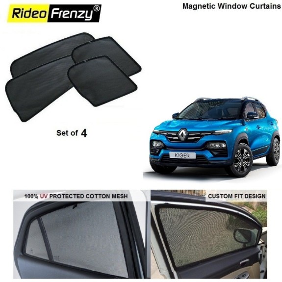 Renault Kiger Magnetic Window Sunshades | 90% Heat Isolation