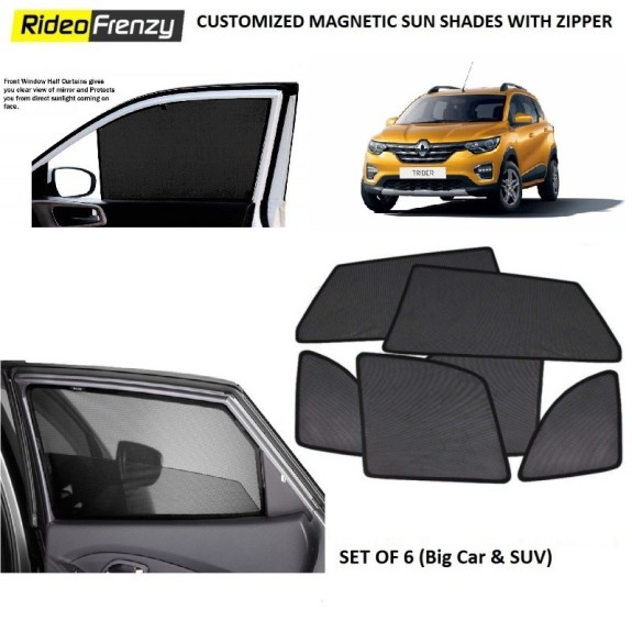Buy Renault Triber Magnetic Window Sunshades | 90% Heat Isolation
