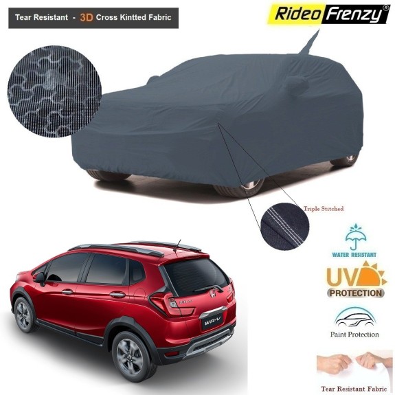 Buy Honda WRV Body Cover with Antenna and Mirror Pockets | 3D Cross Knitted Fabric | UV & Tear Resistant