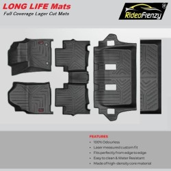 Buy Innova Crysta Rubber PVC Laser Cut Floor Mats with Dickey | Heavy Duty Perfect Fit