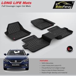 Buy New Maruti Baleno 2022 Rubber PVC Laser Cut Floor Mats | Heavy Duty Perfect Fit