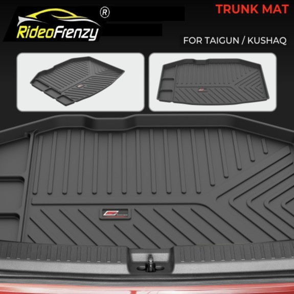Buy Volkswagen Taigun & Skoda Kushaq Rubber PVC Cargo Trunk/Boot/Dicky Mats | Heavy Duty Perfect Fit