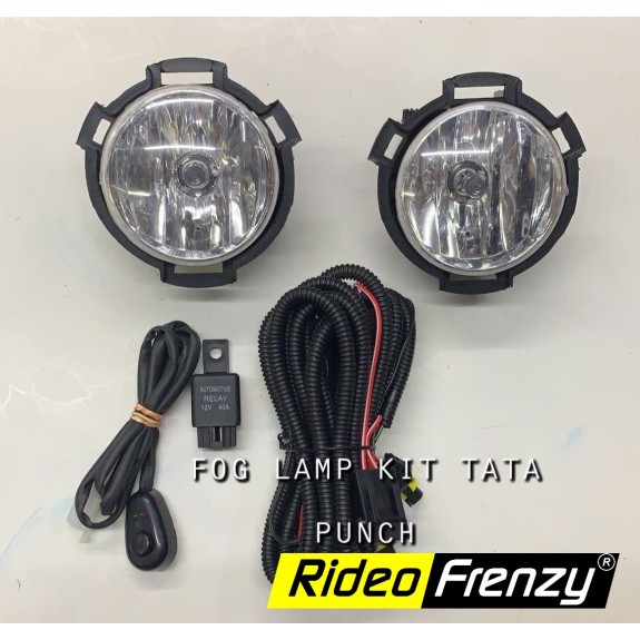 Buy Tata Punch OEM Type Fog Light Assembly - Set of 2 with Wiring Kit & Switch