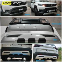 Buy New Brezza 2022 Front and Rear Bumper Diffuser Extender | Sporty Dual Tone Design