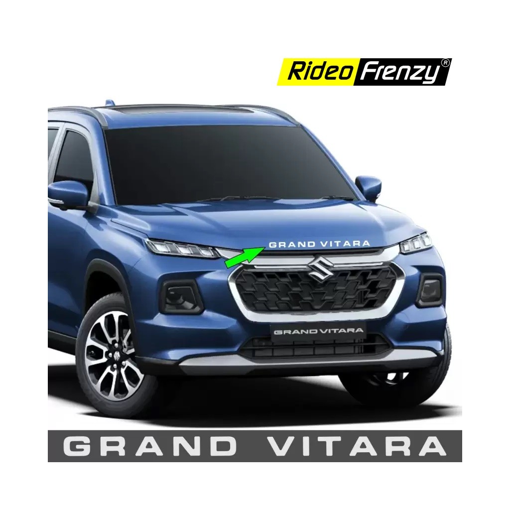 Buy Grand Vitara 3D Letters Chrome Logo Emblem Letters for Bonnet Online  India