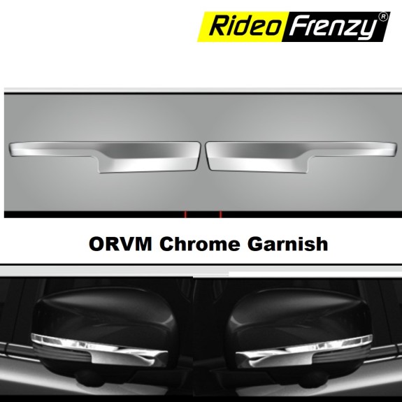 Buy Grand Vitara & Toyota Hyryder Chrome Mirror Covers Garnish | Triple Layered Chrome Plating