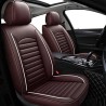 Buy RideoFrenzy Luxury Nappa Leather Car Seat Covers | Skin Fit Tailor Made | Choco Brown with White Piping | 20mm Evlon Foam