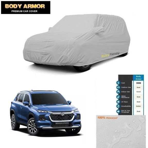 Buy Maruti Grand Vitara Waterproof Car Body Cover Mirror Pockets | UV Sun Radiation and DustProof | Scratch Resistant Fabric