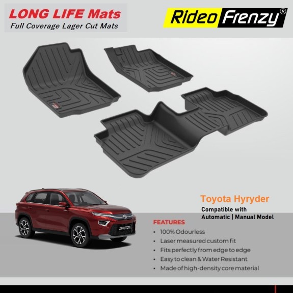 Buy Toyota Hyryder Rubber PVC Laser Cut Floor Mats | Heavy Duty Perfect Fit | Last upto 10 years