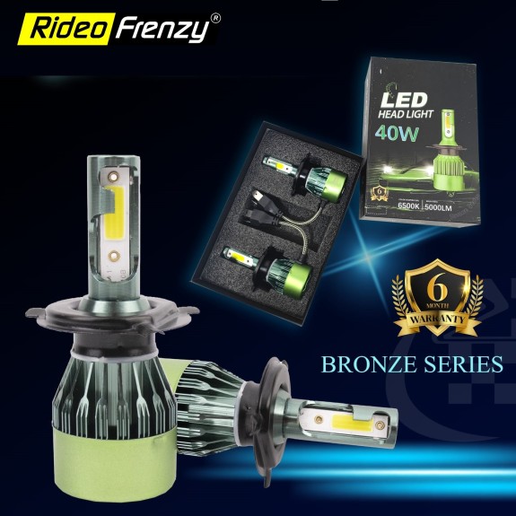 Buy RideoFrenzy LED Headlight Bulbs, 40W 5000 Lumens Bright LED Headlights, 6500K Cool White LED Conversion Kit IP68 Waterproof