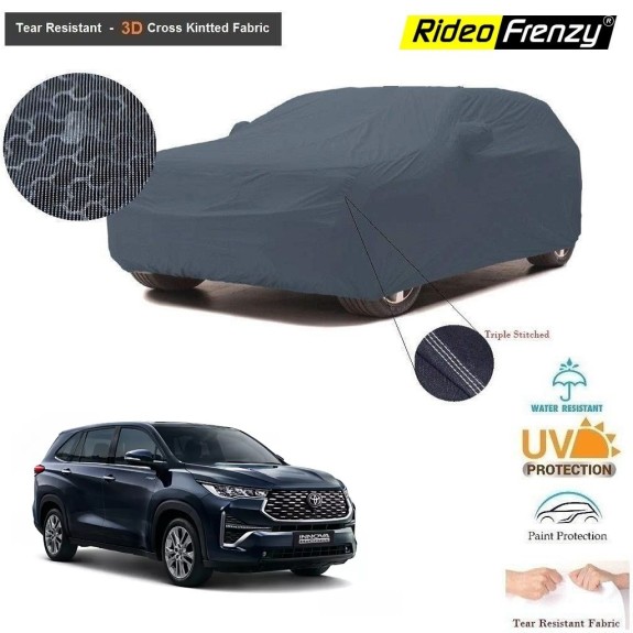 Toyota Innova Hycross Car Body Cover with Mirror Pockets | 100% UV Protection & Dustproof | 3D Tear Resistant Fabric