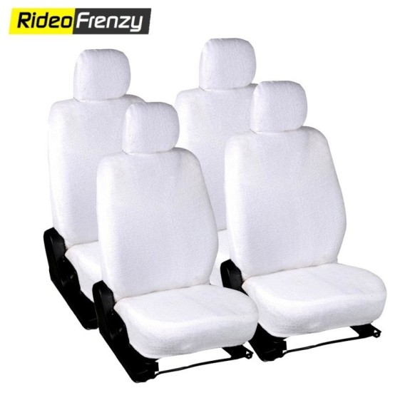 Buy White Ultra Soft Microfiber Towel Car Seat Covers | Organic Cotton