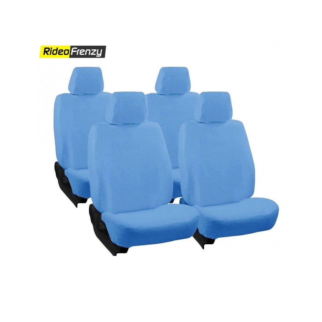 Buy Blue Ultra Soft Microfiber Towel Car Seat Covers | Organic Cotton