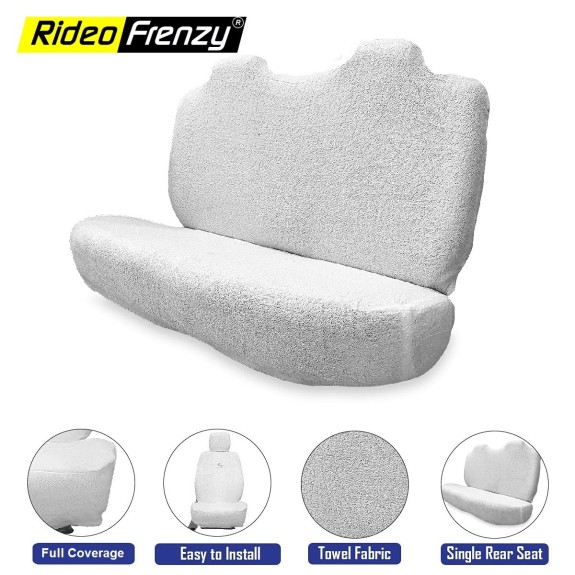 Buy White towel car seat covers online India | Best quality guarantee