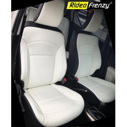 Buy Full White Car Seat Covers | White Nappa Leather seat covers online Rideofrenzy