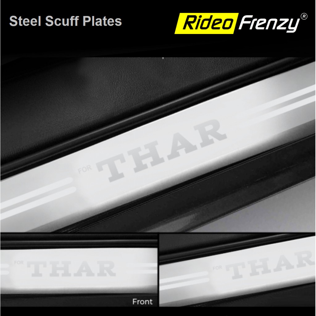 Buy New Mahindra Thar Scuff Sill Plates Stainless Steel | Anti-Rust Running Protection