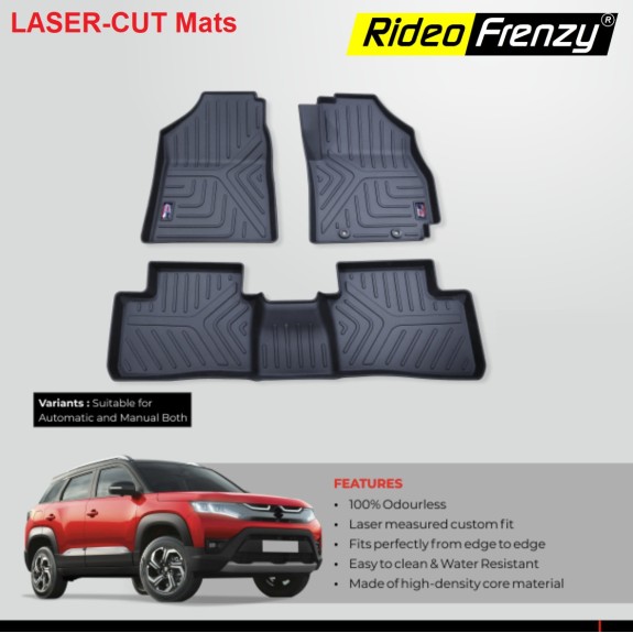 Buy New Brezza 2022 Rubber PVC Laser Cut Floor Mats | Heavy Duty Perfect Fit
