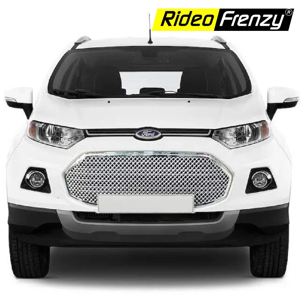 Buy Glossy Ford Ecosport Front Chrome Grill Covers at low prices-RideoFrenzy