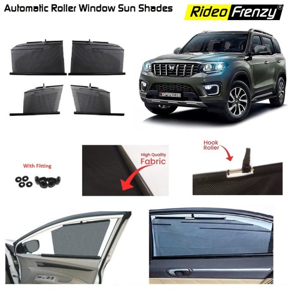 Buy New Mahindra Scorpio-N Automatic Side Window Sun Shade | 4 pieces Set | Imported Quality