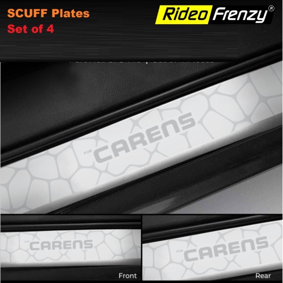 Buy Kia Carens Scuff Sill Plates Stainless Steel online India | Anti-Rust Running Protection
