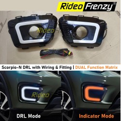 Buy Mahindra Scorpio N DRL Day Time Running Lights | Matrix Moving Turn Indicator Signal | OEM Fitting