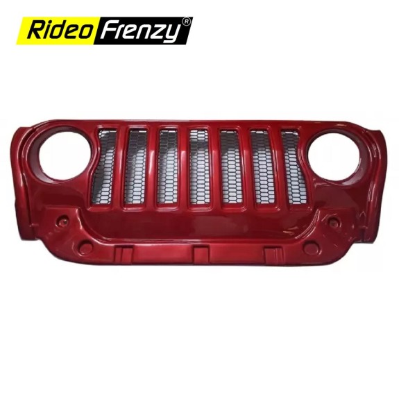 Mahindra THAR Wrangler Style Grill Red Rage Color