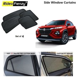 Buy Maruti Fronx Side Window Sunshades Curtains| 90% Heat Isolation | Custom Fit | Premium Quality