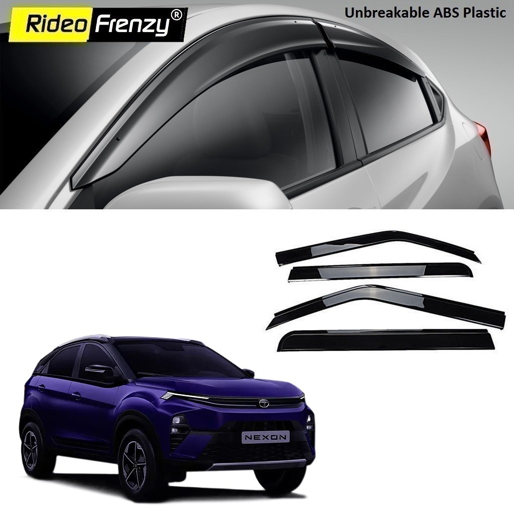 Buy Tata Nexon 2023-2024 Door Visors online India | ABS Plastic | Unbreakable Injection Molding