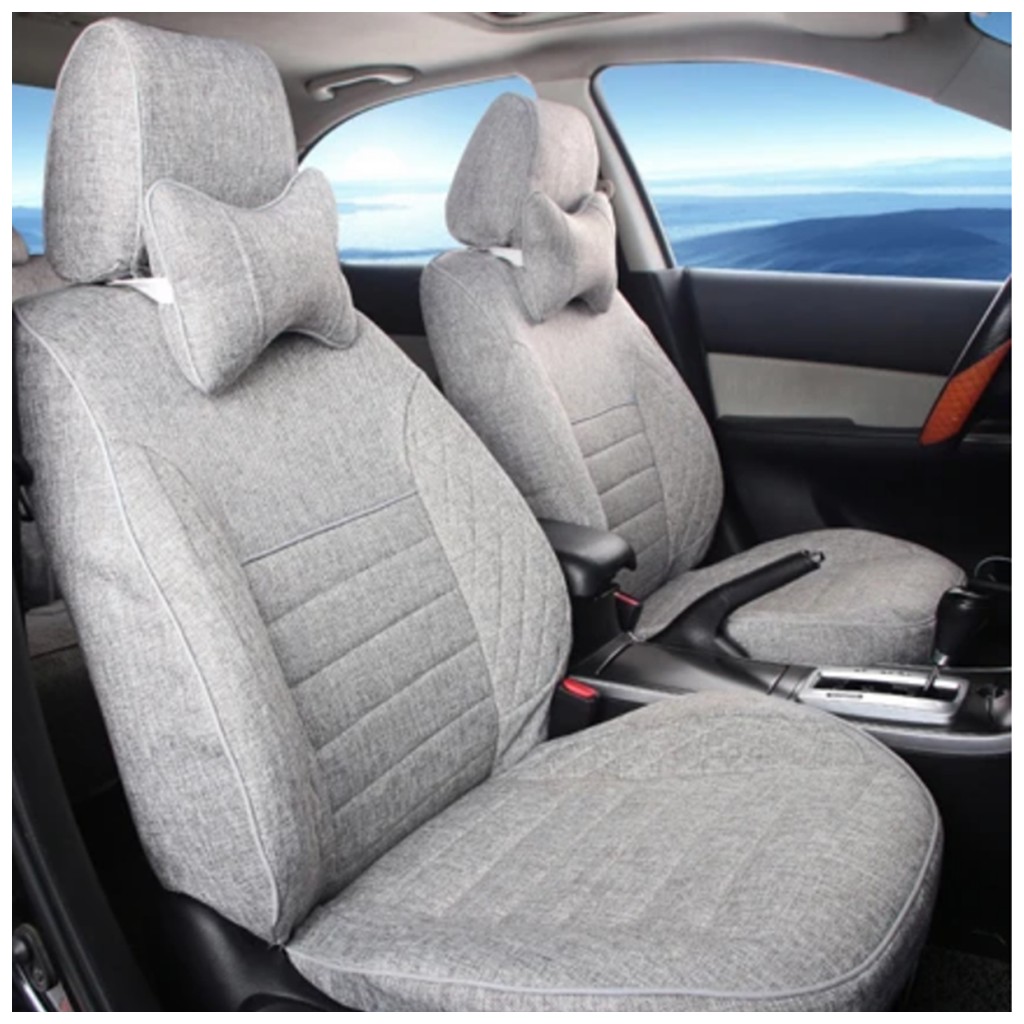 Buy Fresho Full Grey Jute Car Seat Covers Online @3999