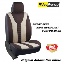 Buy Theist Sweatproof Fabric Car Seat Covers in Black & Brown online India for All Cars