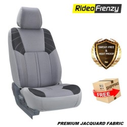 Buy Snug Fit Grey & Black Fabric Car Seat Covers Online India | Sweat-Free & Breathable