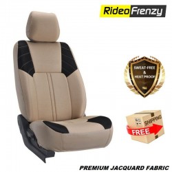 Buy Snug Fit Beige & Black Fabric Car Seat Covers online India at low prices | Sweat-Free & Breathable