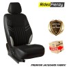 Buy RideoFrenzy Black & Silver Fabric Car Seat Covers online India | Sweat-Free & Breathable