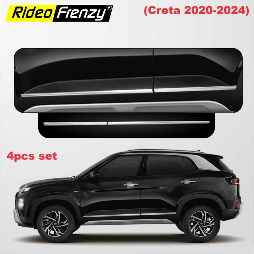 Buy Hyundai New Creta Chrome Body Side Moulding online@1499 | Free Shipping