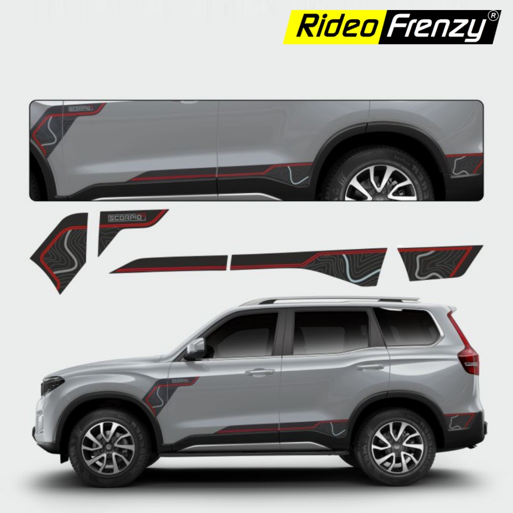 Buy Mahindra Scorpio-N Body Graphics Stickers online at RideoFrenzy.com