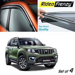 Buy Chromeline Door Visors for Mahindra Scorpio-N online at RideoFrenzy