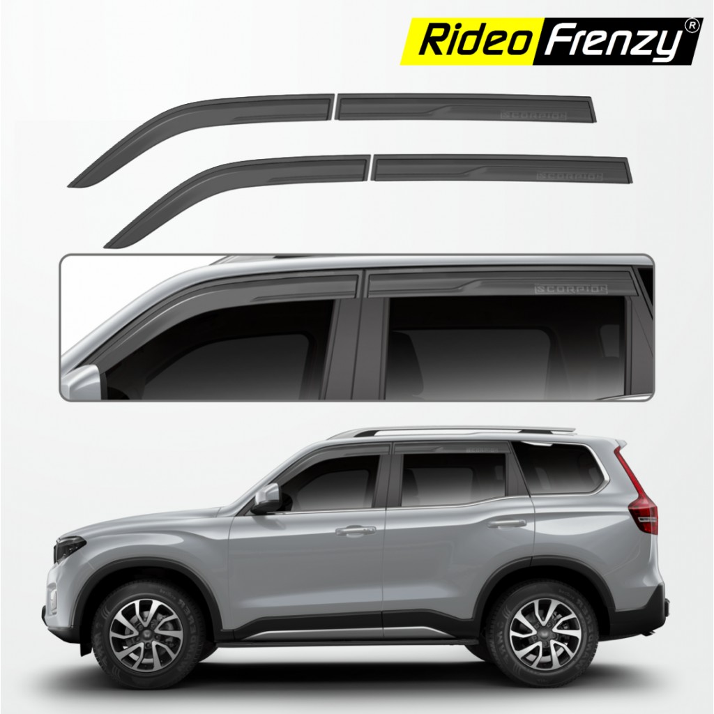 Buy Mahindra Scorpio-n Door Visors Rain Guards online India at RideoFrenzy