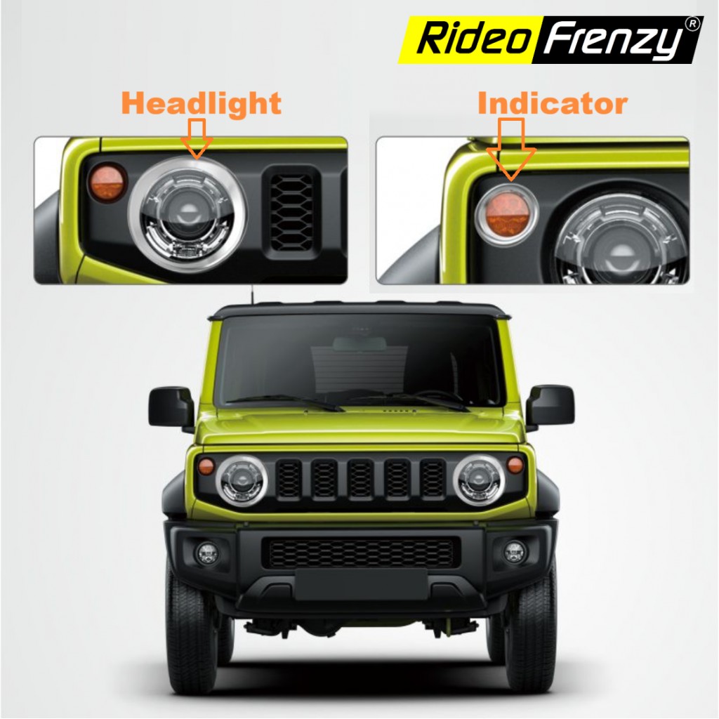 Buy Maruti Suzuki Jimny HeadLight + Foglight Chrome Covers Garnish online