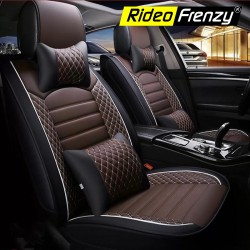 Buy Luxurious Nappa Leather Coffee & Black Seat Covers online at Rideofrenzy