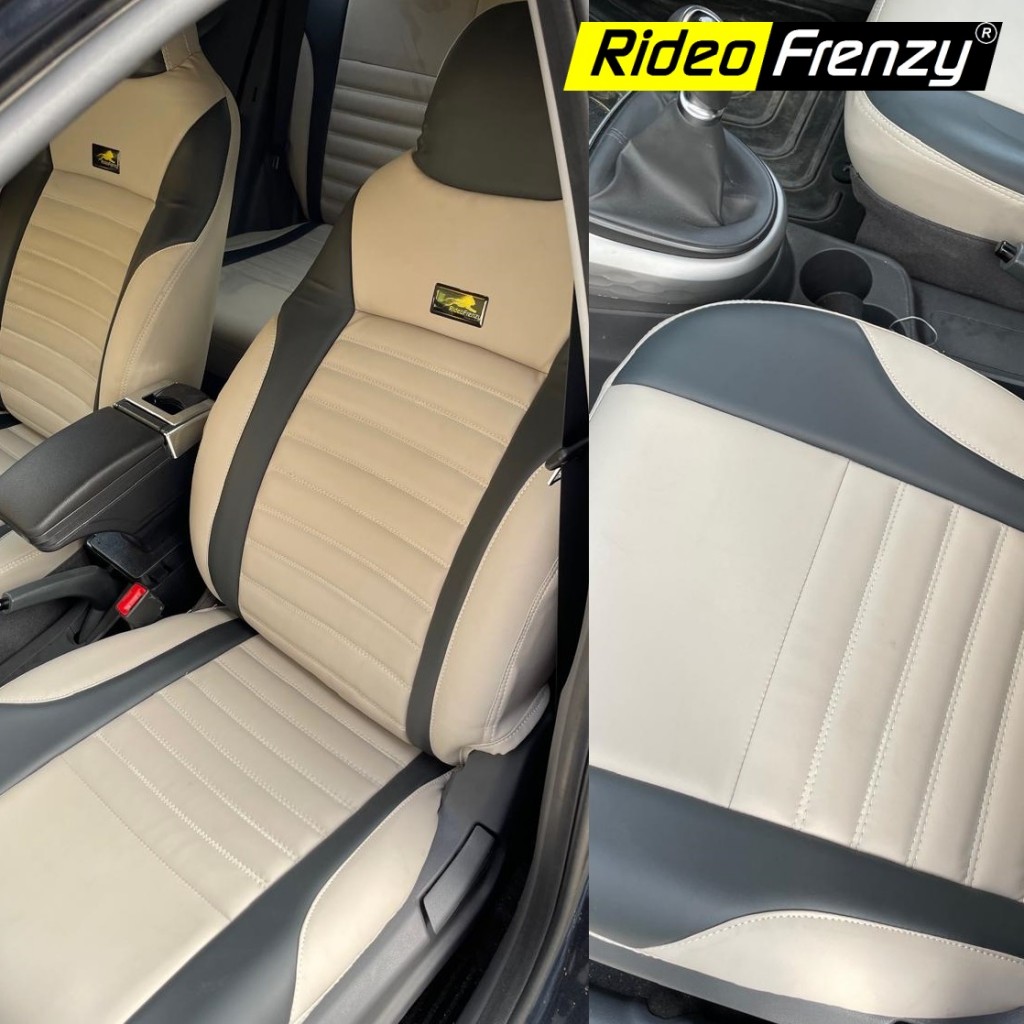 Buy Premium Black Beige Seat Covers for Grand i10 NIOS online India Free Shipping