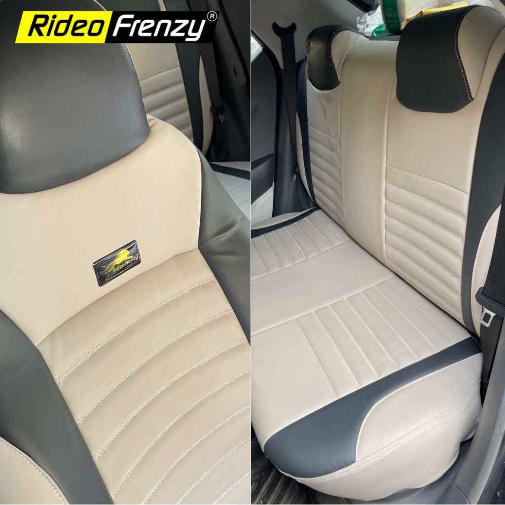 Light Beige Seat Covers for Hyundai Exter ( Designer)