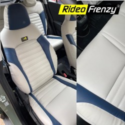 Buy Premium Grey & Blue Seat Covers for Hyundai Aura online at RideoFrenzy