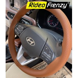 Buy RideoFrenzy Luxurious Brown Steering Wheel Covers online India