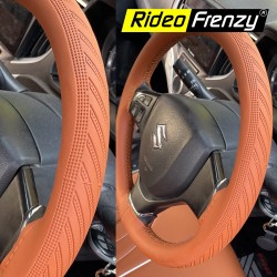Buy Premium Tan-Rusted Steering Wheel Covers online at lowest price in India