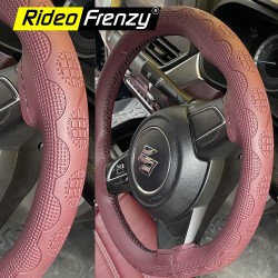 Buy Luxury Reddish-Menroon Steering Wheel Covers online at lowest price in India