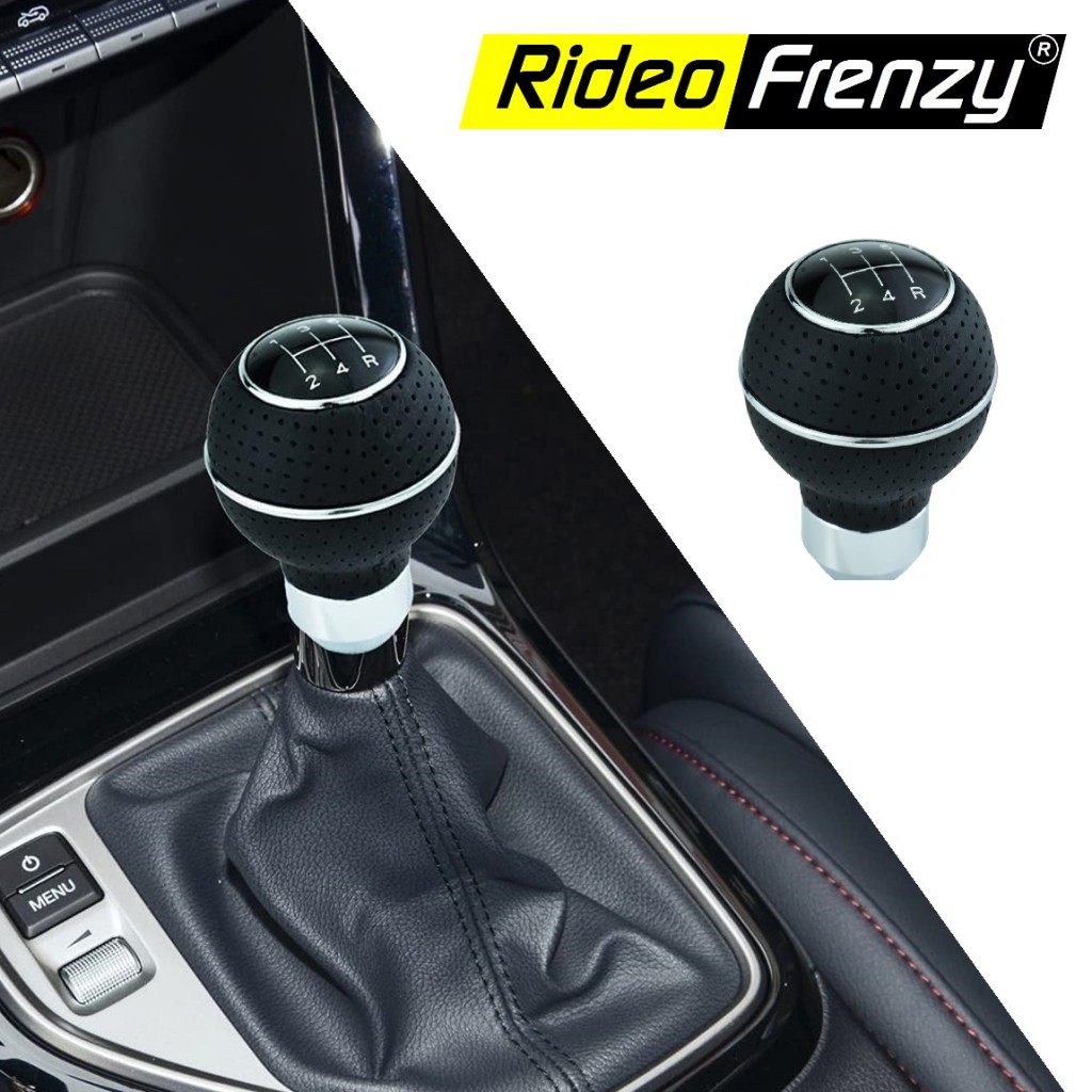 Buy Universal Black & Chrome Gear Knob | High-Quality Aluminium