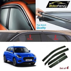 Buy Maruti New Swift 2024 Chromeline Door Visors online | RideoFrenzy