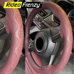 Steering cover in menroon color for all cars | RideoFrenzy