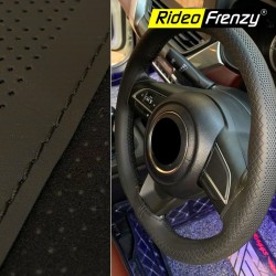 Buy Premium Black Steering Wheel Covers online | RideoFrenzy