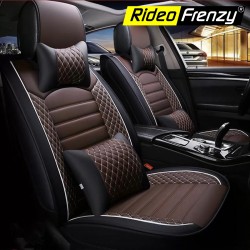 Buy Mahindra 3XO Coffee & Black Leather Seat Covers | RideoFrenzy